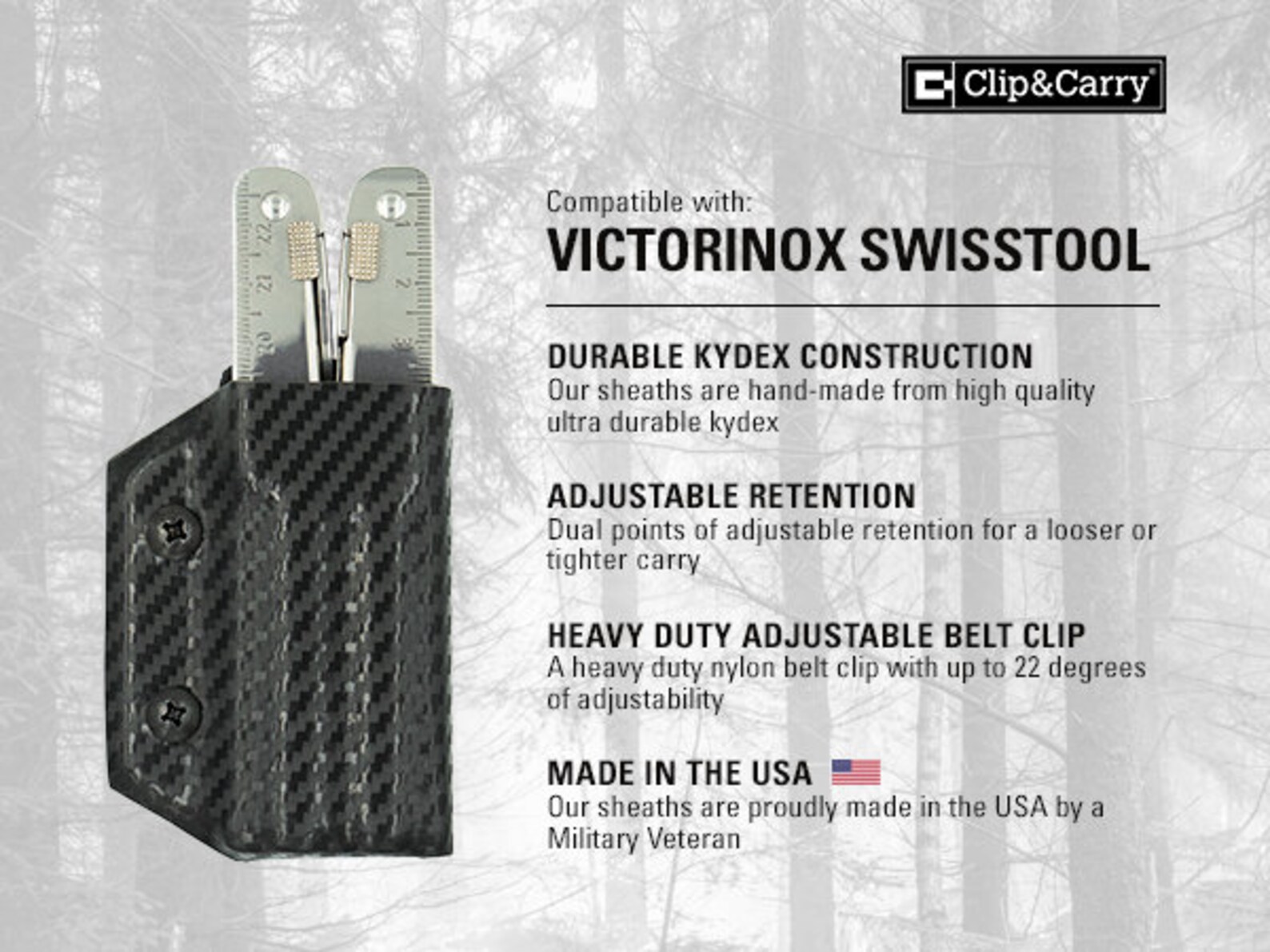 Kydex Multitool Sheath For Victorinox SWISSTOOL - Jordan
