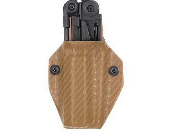 Clip & Carry Kydex Multitool Sheath For Leatherman MUT & MUT EOD - Made In USA (Multi-Tool Not Included) Multi Tool Holder Holster (Carbon Fiber Orange - Foto 11
