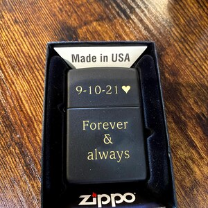 Custom ZIPPO Lighter Engraved Gift for Him Husband Father Groomsmen Dad Men Brother Boyfriend Birthday Personalized Anniversary Present image 2