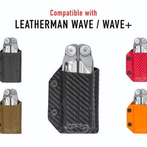 クリップ&キャリー Kydex マルチツールシース (Leatherman WAVE / WAVE+ Plus 用) - 米国製 - EDC ツールシース ホルダー ホルスター (マルチツールは付属しません)