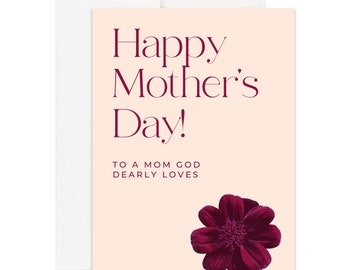 Christian Mom Mother's Day Card for Mom Card Christian Mothers Day Card, Christian Gift for Mother Woman Her Mother's Day