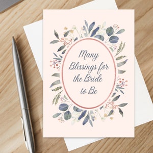 Christian Bridal Shower Card for Christian Bride Card Christian Bridal ...
