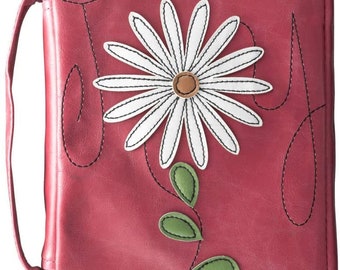 Personalized Bible Cover For Women Pink Psalms 16:11 Faux Leather Christian Gift for Mother, Sister, Daughter, Grandma