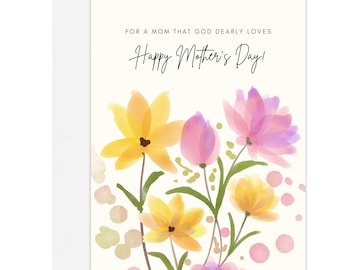 Christian Mom Mother's Day Card for Mom Card Christian Mothers Day Card, Christian Gift for Mother Woman Her Mother's Day