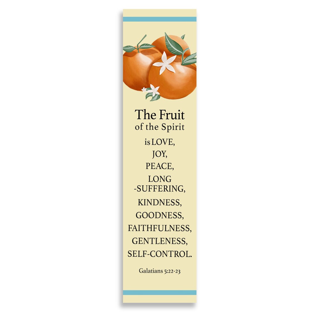 Christian Bookmark Packs With Bible Verse Galatians 52223 the Fruit