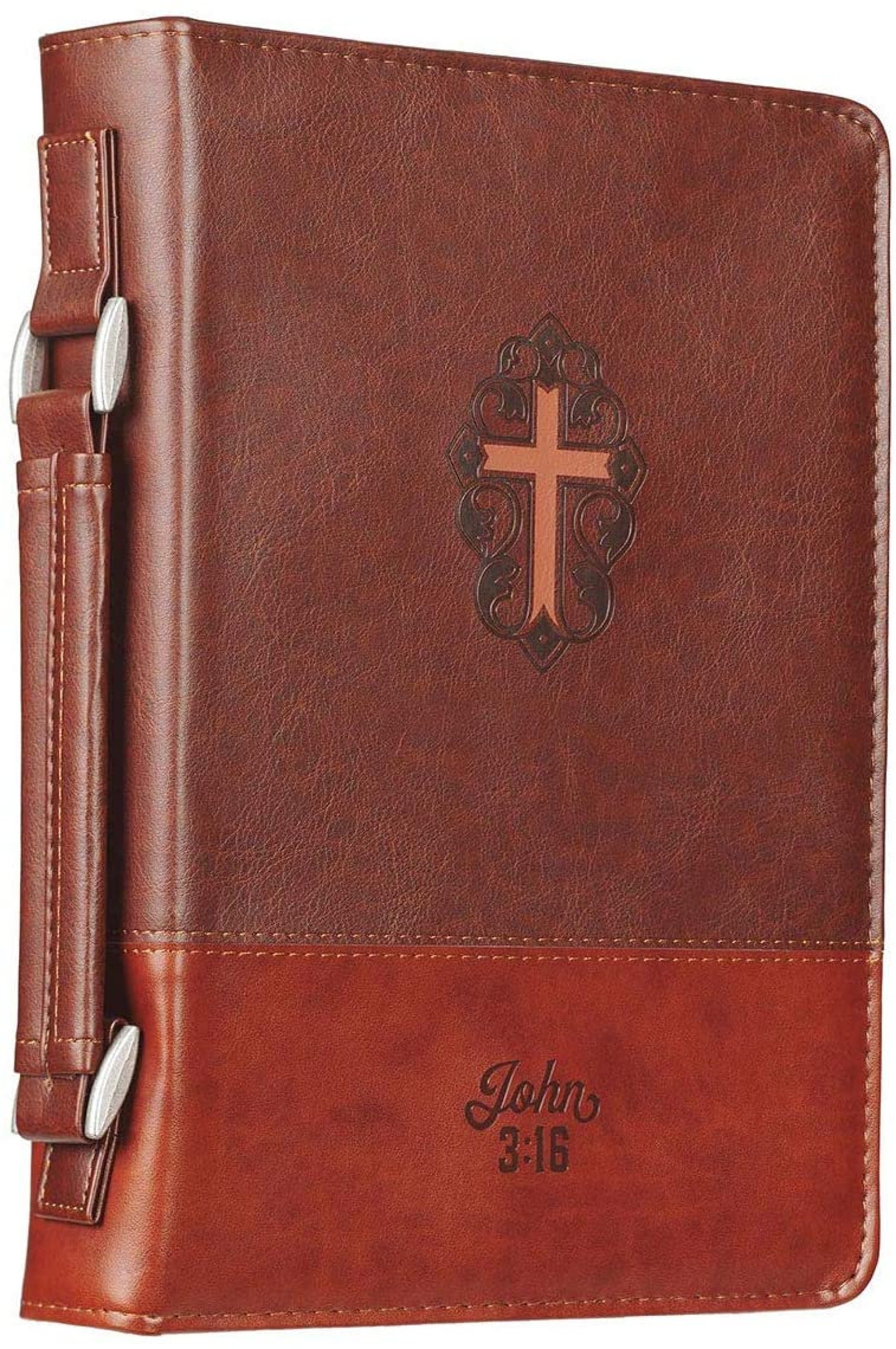 Personalized Custom Bible Cover For Men TwoTone Brown John Etsy