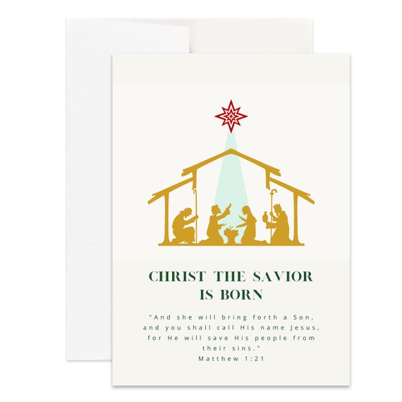 Christian Christmas Card Christian Card for Christmas Etsy