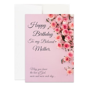 Christian Mom Geburtstagskarte für Mama Card Christian Geburtstagskarte, Christian Geschenk für Mutter Frau ihren Geburtstag