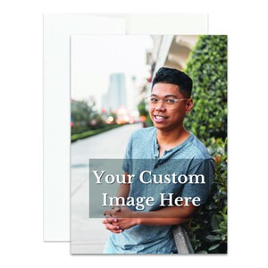 Biglietto d'auguri personalizzato Personalizza la tua immagine fotografica Carica il tuo biglietto d'auguri di testo per tutte le occasioni, Natale, vacanze, biglietti di ringraziamento
