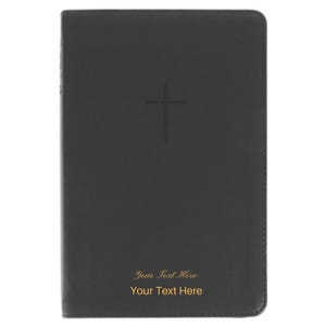 Personalized Custom Text Your Name NLT Premium Gift Bible LeatherLike Black New Living Translation Custom Made Gift for Celebrations
