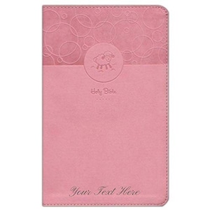 Personalisierte Bibel NIV Baby-Geschenk Bibel Heilige Bibel Leathersoft Pink Comfort Print Andenken Edition