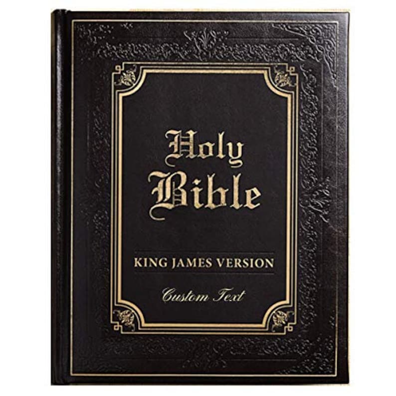 Personalized Bible Custom Text KJV Family Edition LuxLeather Etsy