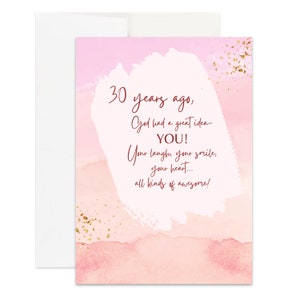 Carte chrétienne 30e anniversaire, carte de joyeux anniversaire pour 30e anniversaire chrétien