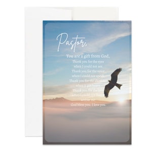 Ministry Appreciation Card for Pastor, Minister, Church Staff, Volunteers, Ministry Appreciation Gift Card for Ministers
