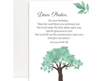 Pastor Birthday Card for Pastor Card Christian Birthday Card