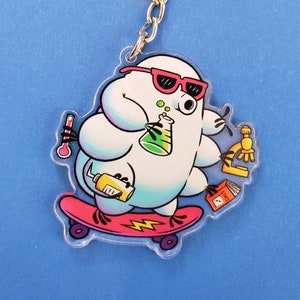 Science is Radical Tardigrade water Bear Keychain 2 Acrylic Charm