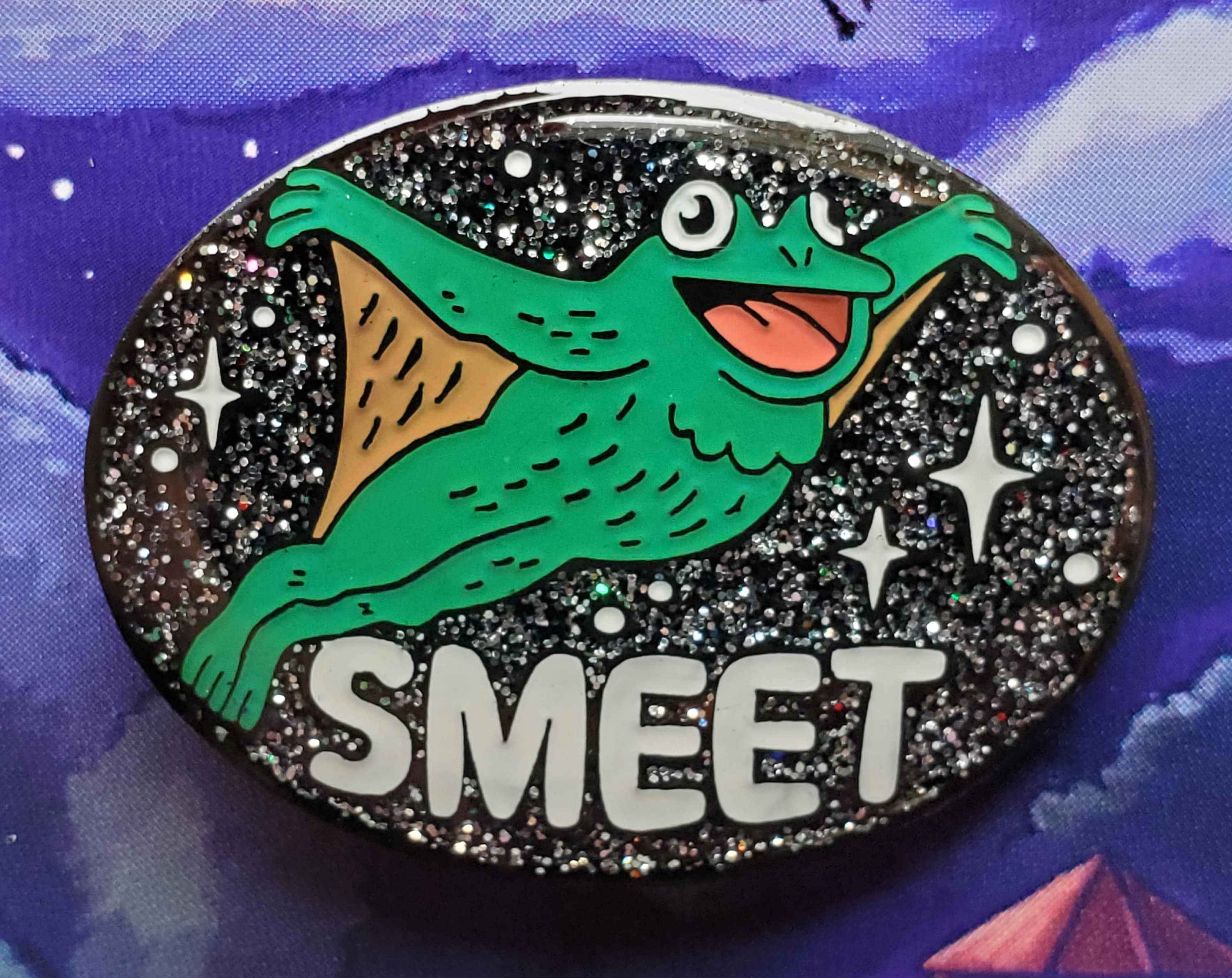 Ypsilanti Smeet frog enamel pin
