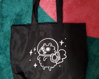 Pomeranian in space tote bag