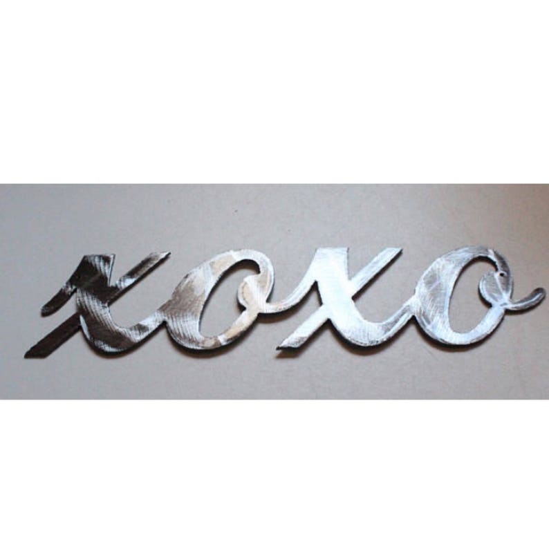 XOXO Sign / Metal Wall Art Decor /Accent Silver / Nursery Etsy