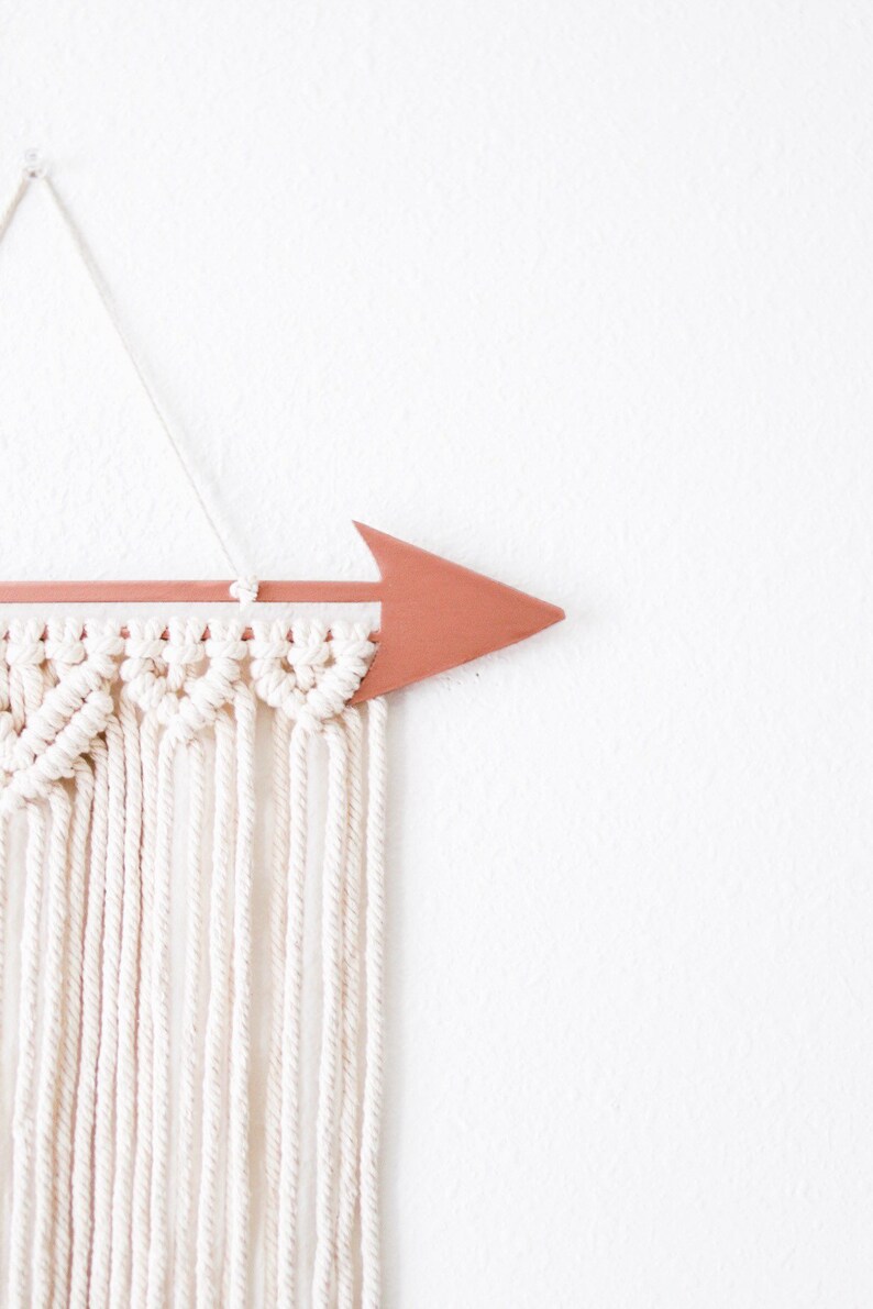 Macrame Metal Arrow Wall Hanging Bow Holder Wall Decor Etsy