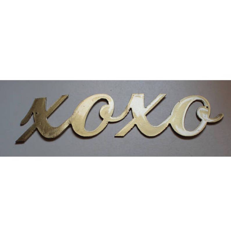 XOXO Sign / Metal Wall Art Decor /Accent Gold / Nursery Decor Etsy