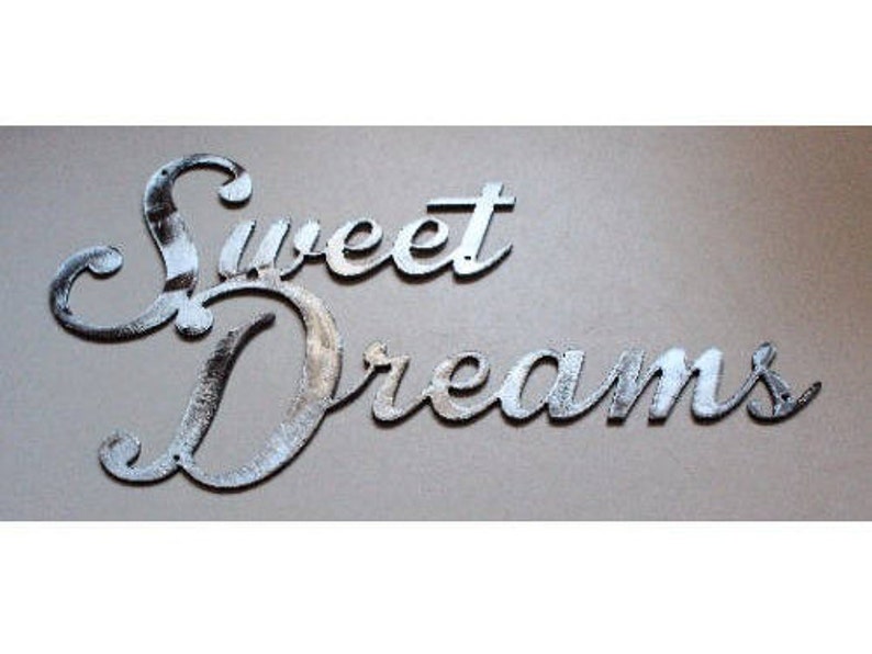 Sweet Dreams Metal Wall Art Words / Decor Accent / Nursery Etsy