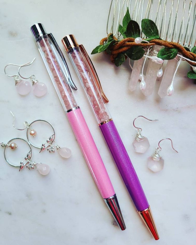 Gemstone Writing Pens Your Choice of Gemstone & Pen Color Etsy