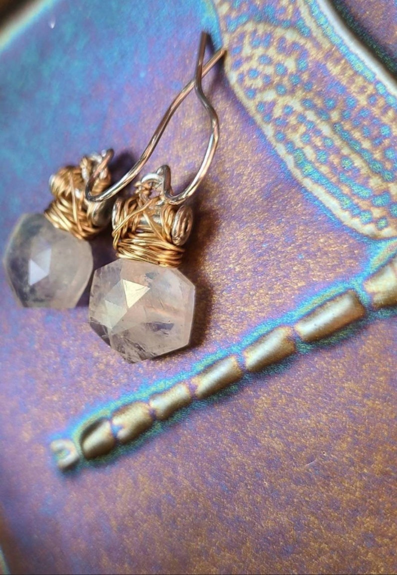 Labradorite Orange Carnelian or Rainbow Moonstone Gemstone Earrings Sterling Silver Your Choice of Gemstone