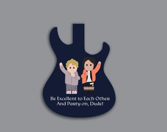 Bill and Ted, Be Excellent to Each Other Decal, Water Bottle or Laptop Sticker