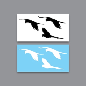 Parrot Silhouette Permanent Vinyl Decal, Parrot Sticker, Parrot Decal, Parrot Vinyl, Bird Sticker, Wild Bird Vinyl Decal, Small Gift