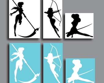 Woman Warrior Silhouette Vinyl, Set of 3: Reaper, Archer, and Swordswoman, Action Pose Laptop or Car Decal