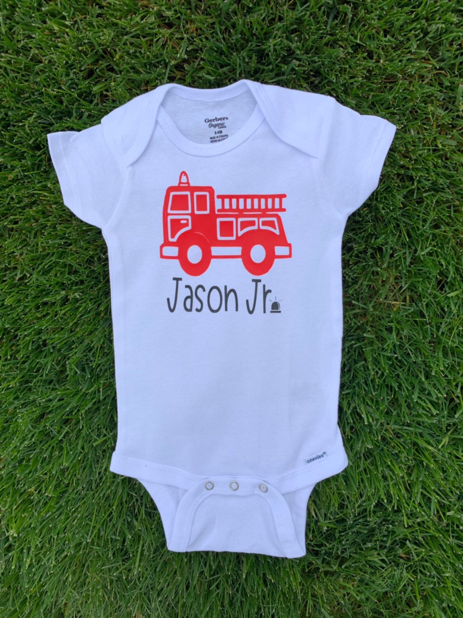 Firefighter Onesie Firefighter Baby Newborn Onesie FDNY Etsy