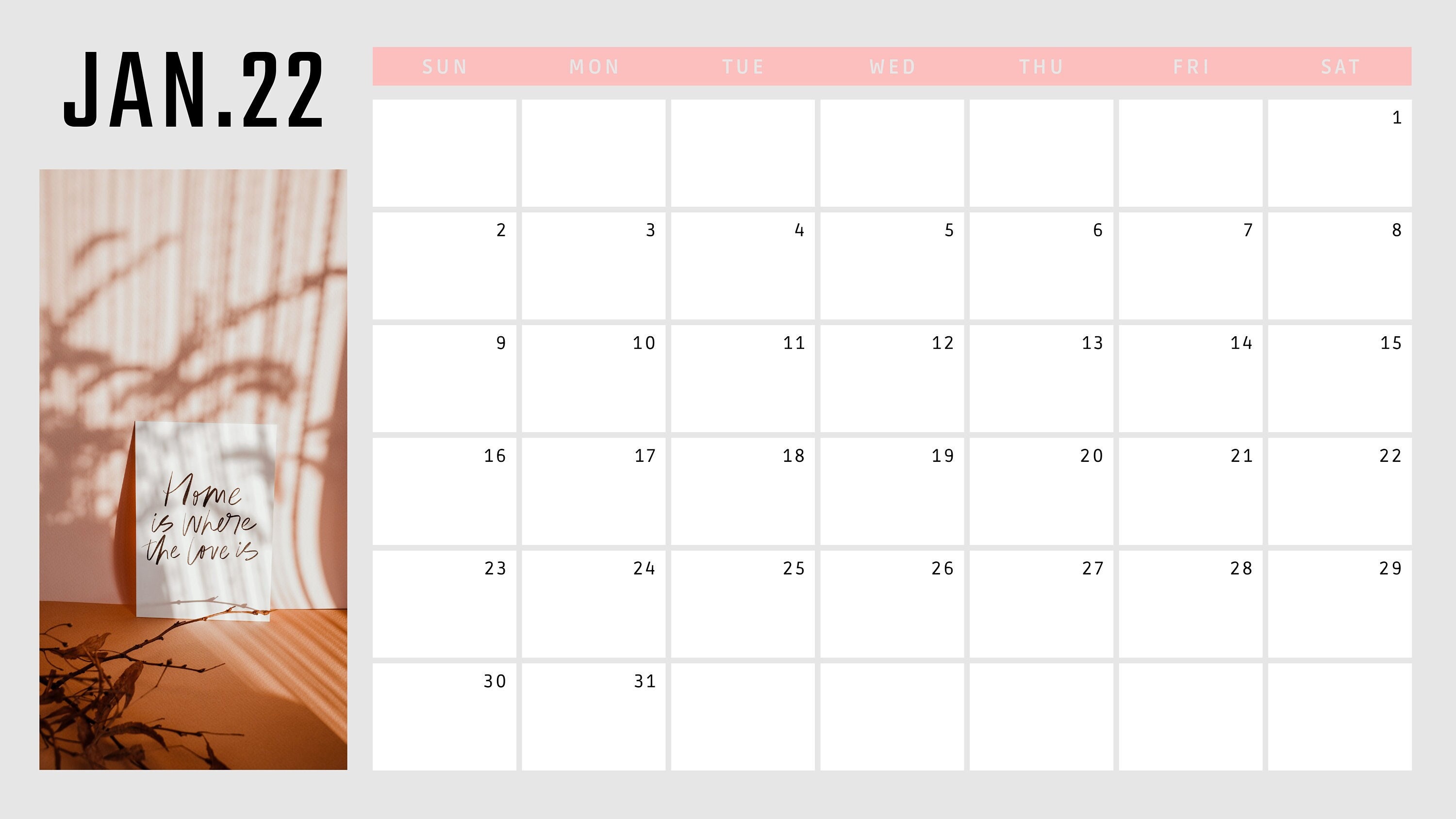 Calendrier Aesthetic à Télécharger / AESTHETIC DIGITAL - Etsy Ireland