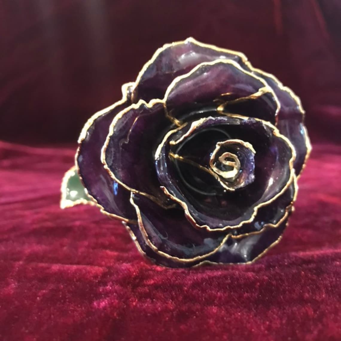 Real Rose dipped in 24k gold Etsy