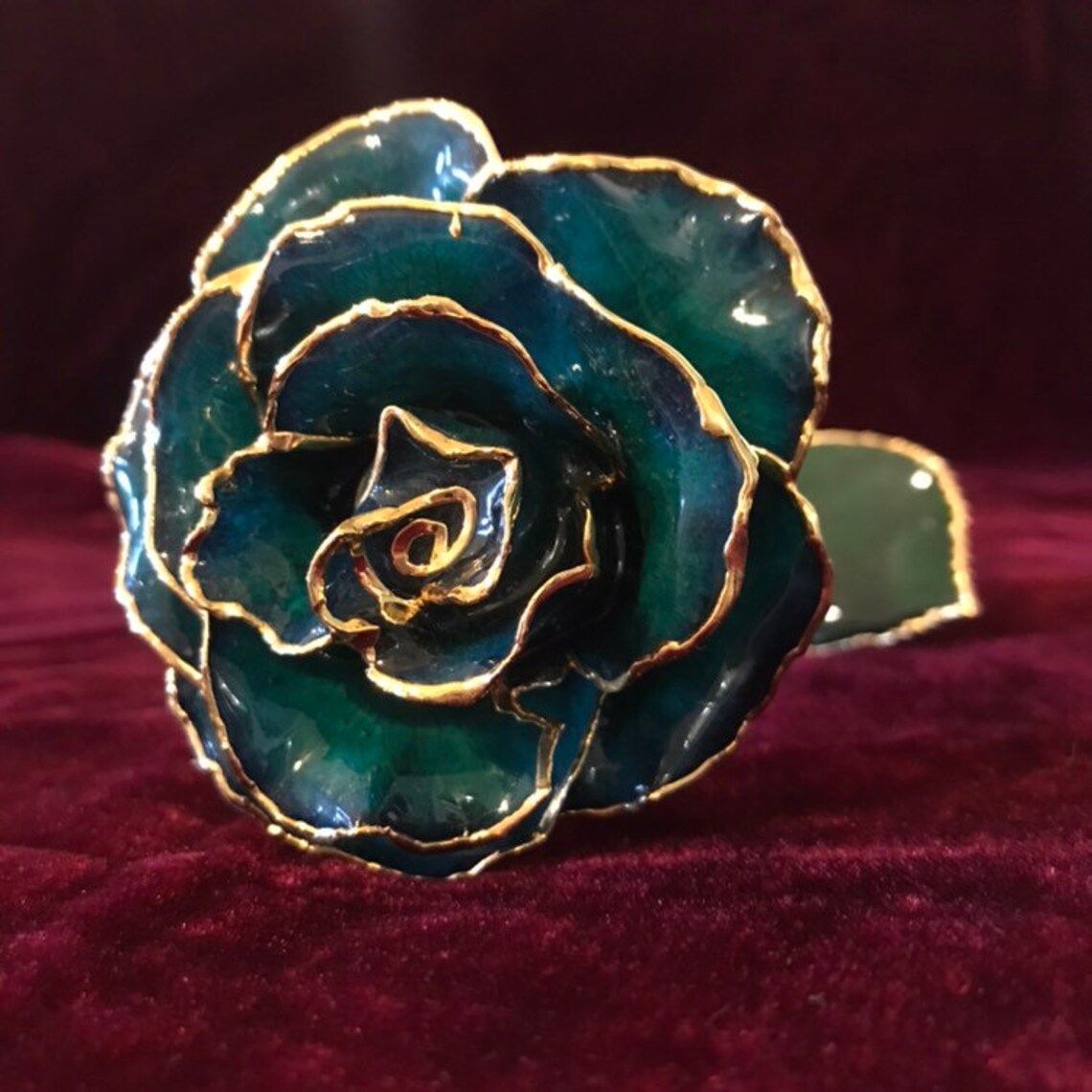 Real Rose dipped in 24k gold Etsy