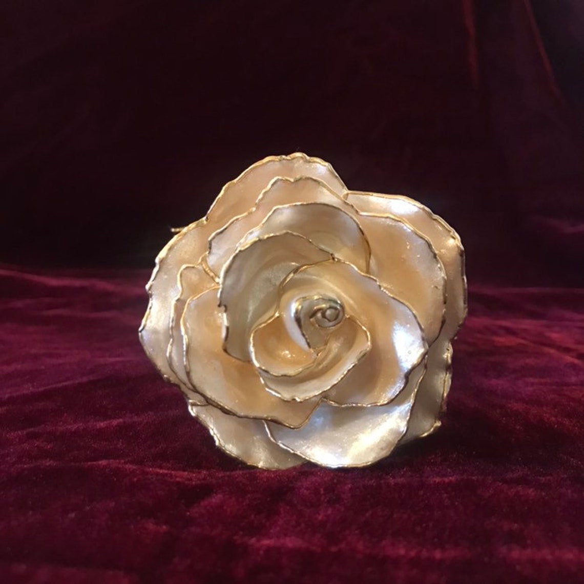 Real Rose dipped in 24k gold Etsy