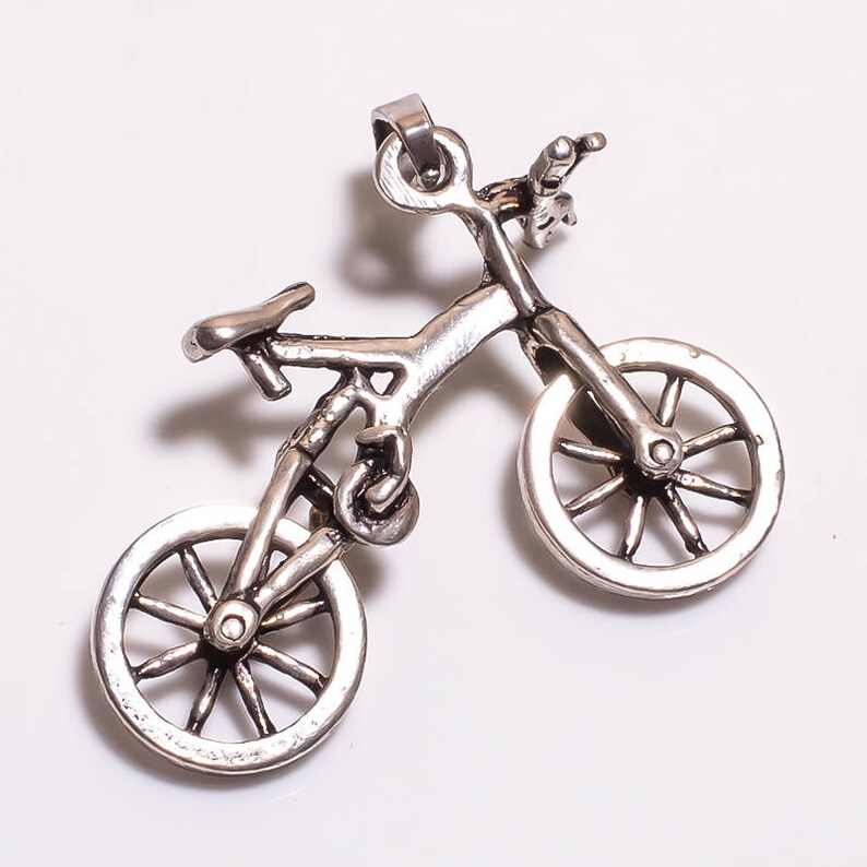 RAA-291 Cycle Shape Pendant,92.5 Silver Bike Pendant,Cycle jewelry,charm necklace,handmade