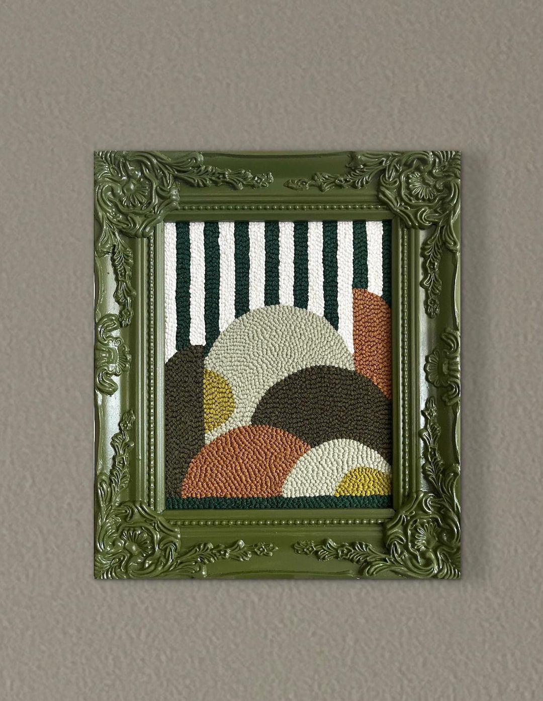 Handmade Punch Needle Wall Art | Neutral Geometric Textile Art | Modern ...