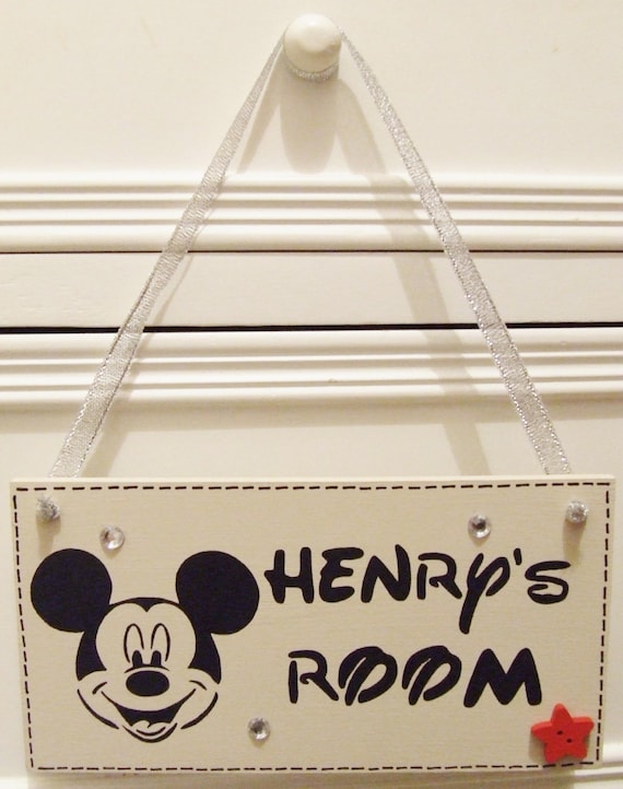 Disney Personalised Handmade Childrens Wooden Door Plaque Bedroom Door Sign