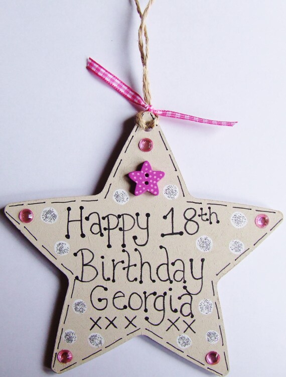 Hand Painted Blue White and Silver Glittery Christmas Gift Plaque Door Sign