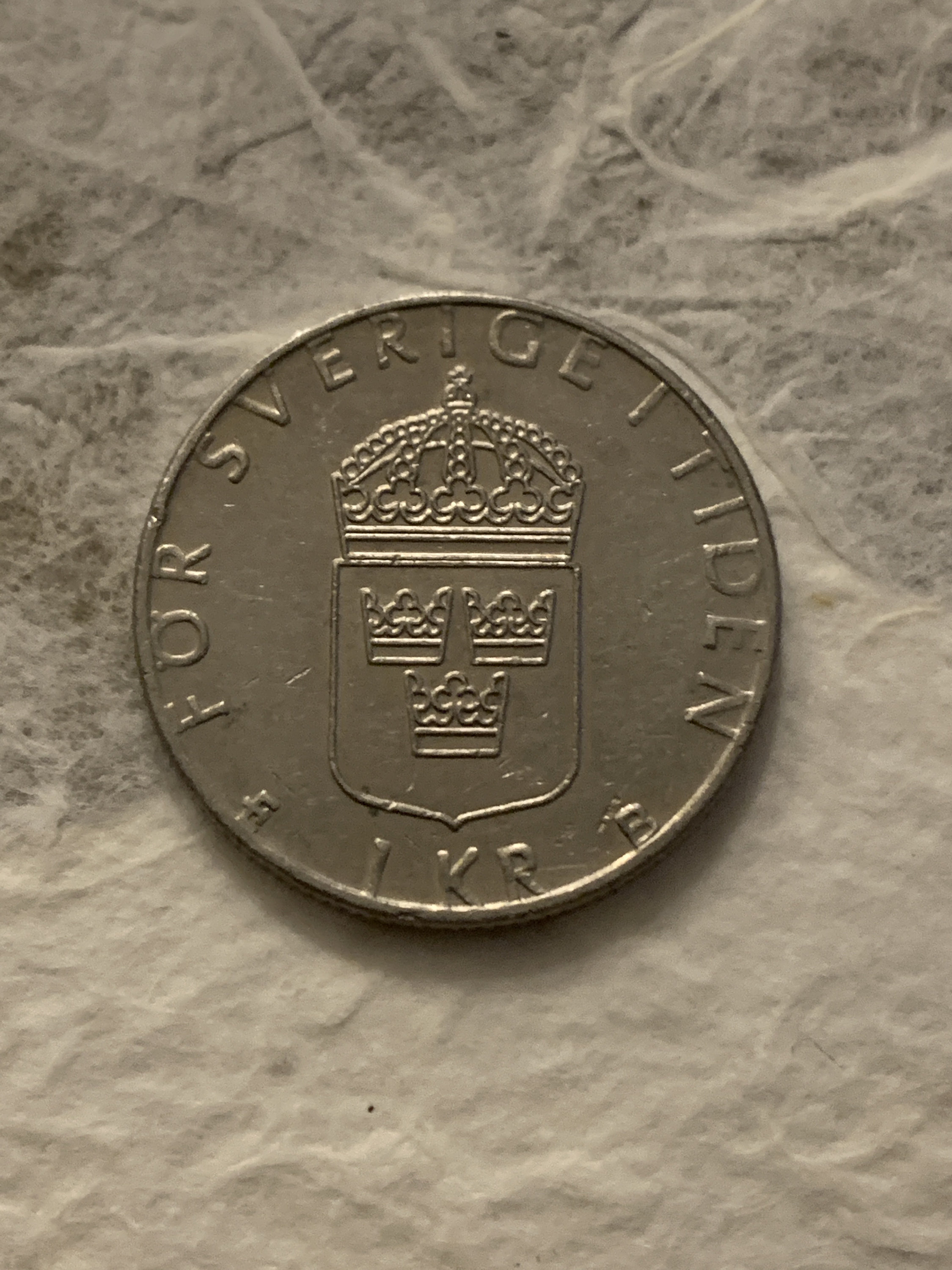 1999 Suecia 1 Corona Moneda Etsy