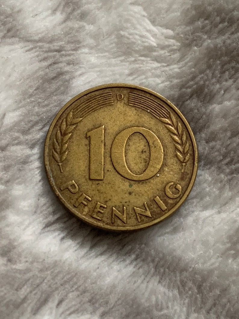 1950-D Deutschland 10 Pfennig Coin