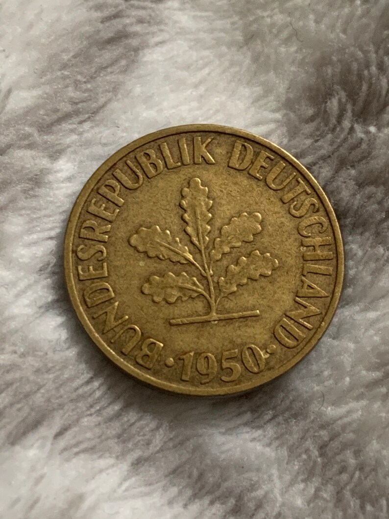 1950-D Deutschland 10 Pfennig Coin