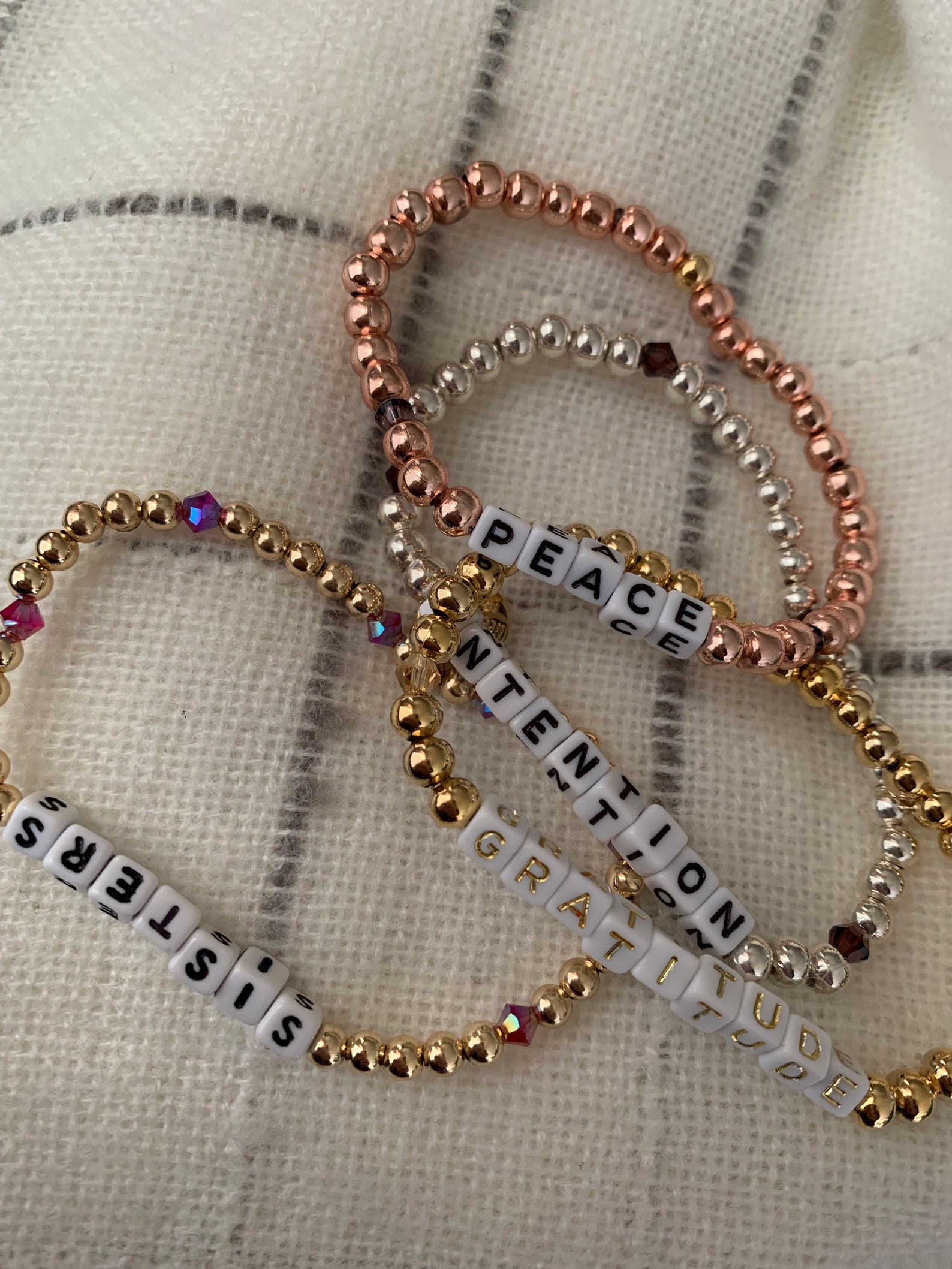 Custom Word Braceletpersonalized Braceletname Etsy