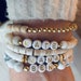 Custom Name Bracelet -personalized beaded bracelet-custom name stack-mama bracelet-boho bracelet stack-wood bracelet-personalized stack