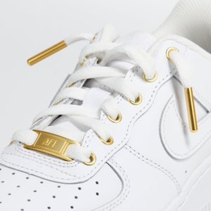 Custom Air Force 1 Low White & Gold (BIG KIDS)