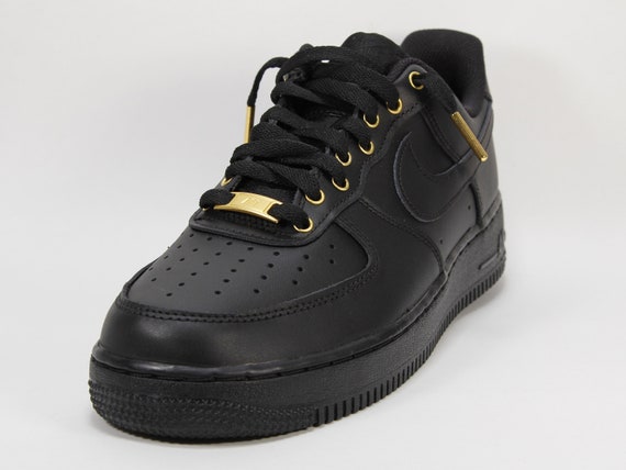 black and gold custom air force 1