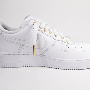 Custom Nike Air Force 1 Low White & Gold MENS - Etsy