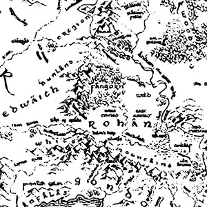 Middle Earth Map SVG Lord of the Rings Elvish Border Cricut, Silhouette ...