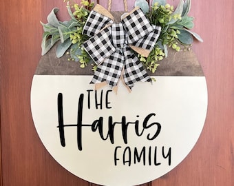 Personalized Door Hanger For Front Door Decor, Personalized Door Hangers Front Door Decoration, Personalized Housewarming Gift for Family